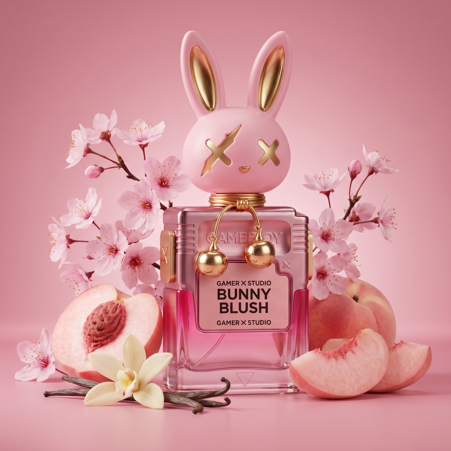 Golden Pink Bunny Love